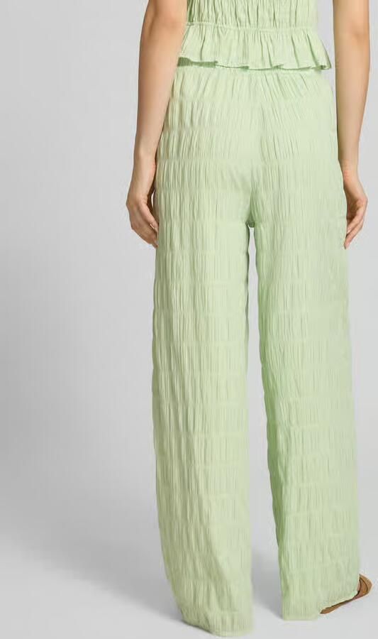 OH APRIL Broek met structuurpatroon en elastische band model 'Floris' - Foto 2