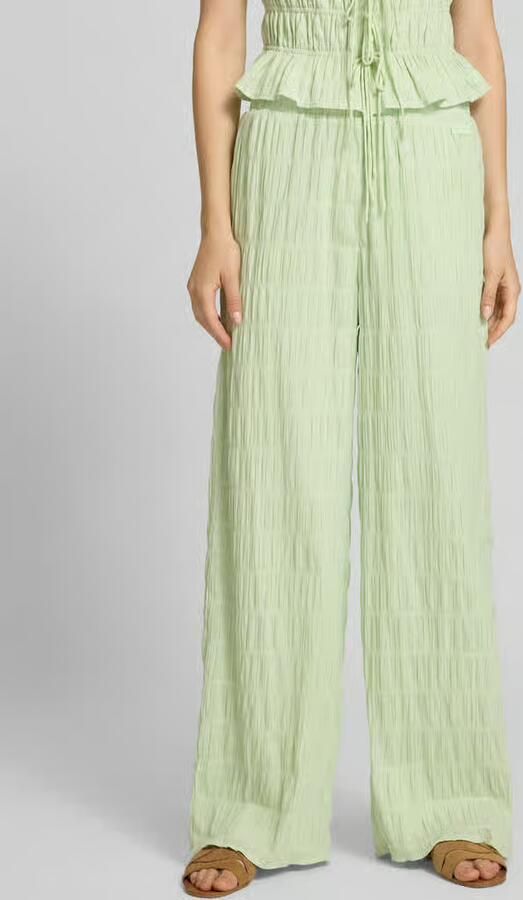 OH APRIL Broek met structuurpatroon en elastische band model 'Floris' - Foto 3