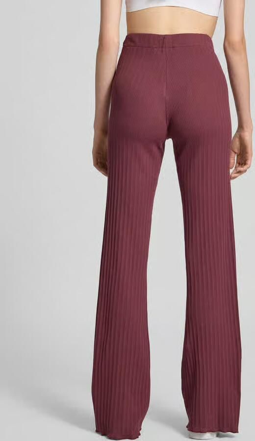 OH APRIL Flared stoffen broek met structuurmotief model 'Lyle'