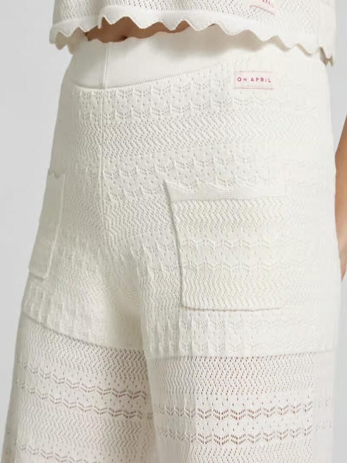 OH APRIL Gebreide broek met steekzakken model 'Aurea'
