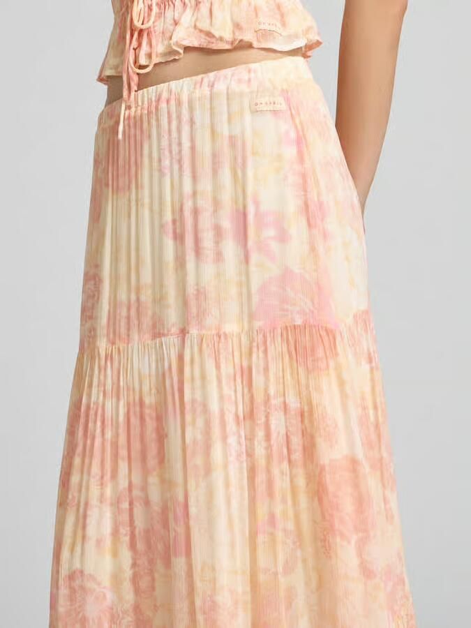 OH APRIL Maxirok van viscose in laagjeslook model 'Caloa'