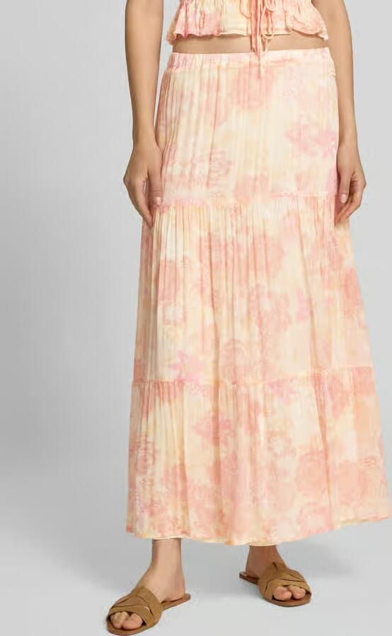 OH APRIL Maxirok van viscose in laagjeslook model 'Caloa' - Foto 2