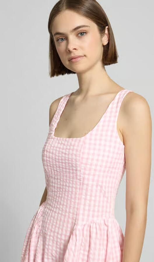 OH APRIL midi-jurk met vierkante hals model 'Arwen'