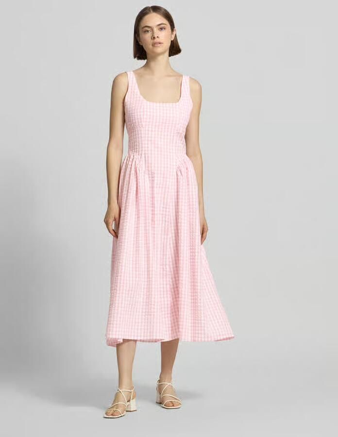 OH APRIL midi-jurk met vierkante hals model 'Arwen' - Foto 3