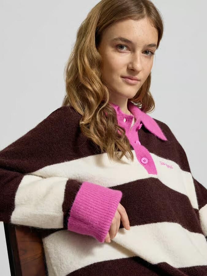 OH APRIL Oversized gebreide pullover met mix van wol en alpaca Model 'Maya'