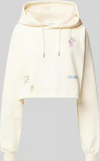 OH APRIL oversized hoodie met motiefstitchings