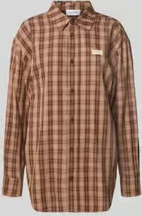 OH APRIL Oversized overhemdblouse met labeldetail model 'Lilia'