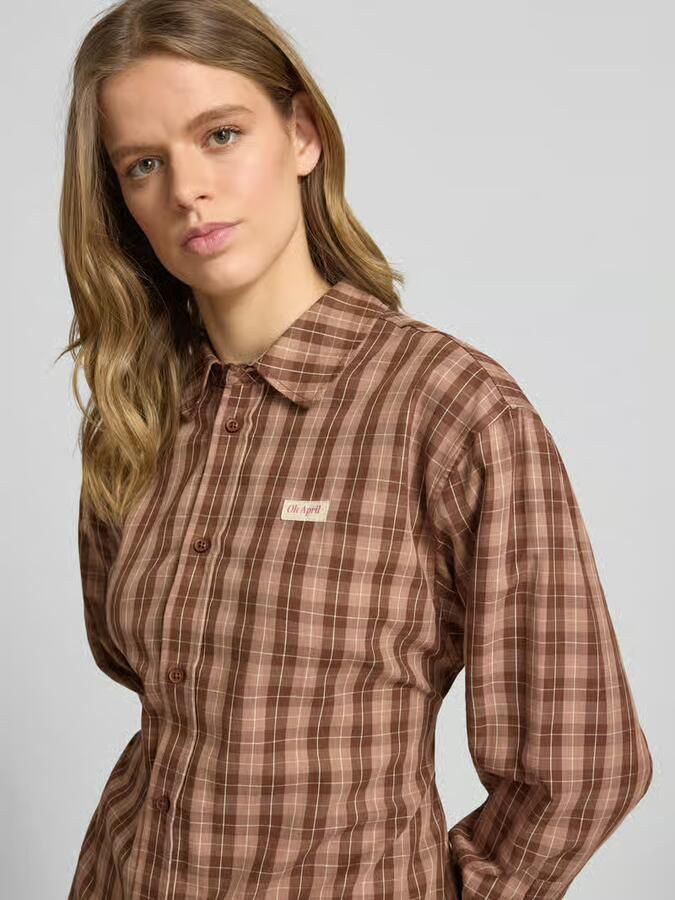 OH APRIL Oversized overhemdblouse met labeldetail model 'Lilia'