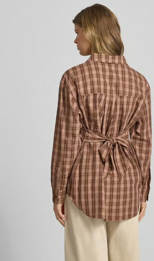 OH APRIL Oversized overhemdblouse met labeldetail model 'Lilia' - Foto 3