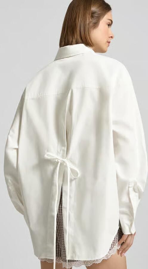 OH APRIL Oversized overhemdblouse met statement-stitching model 'Leya'