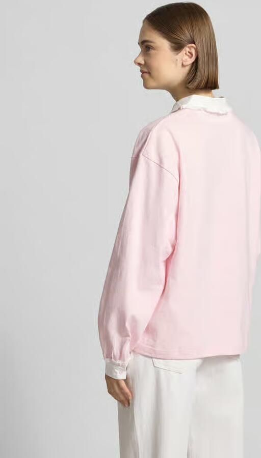 OH APRIL Oversized poloshirt met contrastgarnering model 'Jolina' - Foto 4