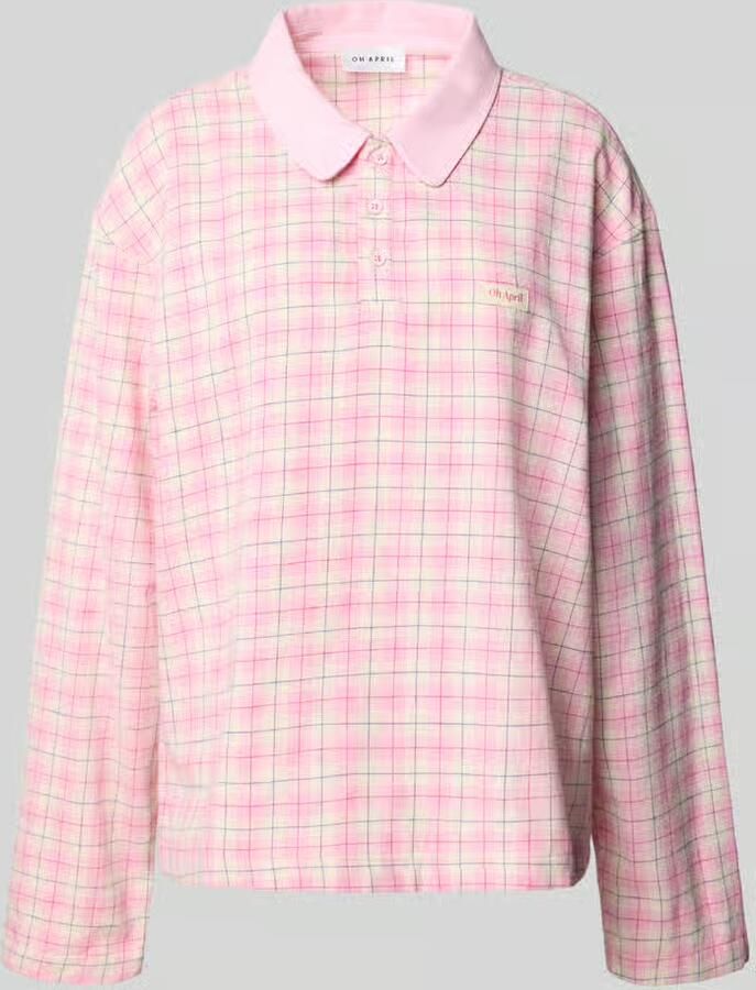 OH APRIL Oversized poloshirt met labeldetail model 'Diana' - Foto 2