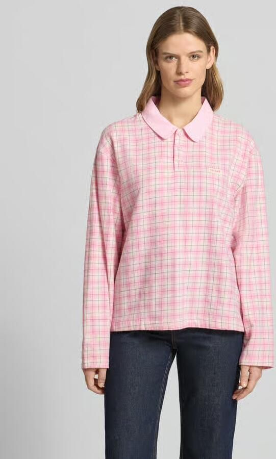 OH APRIL Oversized poloshirt met labeldetail model 'Diana' - Foto 4