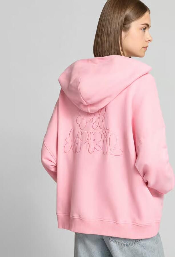OH APRIL Oversized sweatjack met tweewegritssluiting model 'Flower' - Foto 2