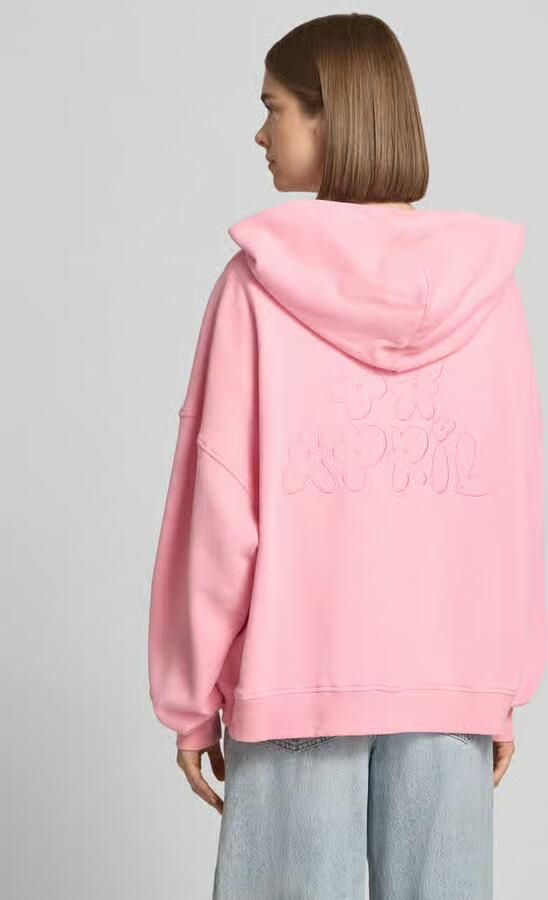 OH APRIL Oversized sweatjack met tweewegritssluiting model 'Flower'