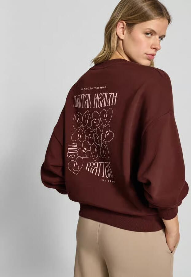 OH APRIL Oversized sweatshirt met labelstitching - Foto 2