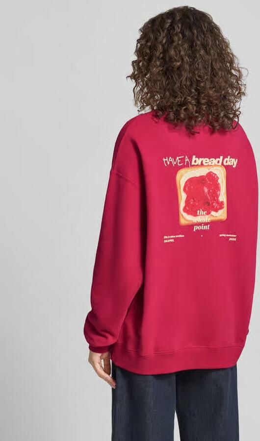 OH APRIL Oversized sweatshirt met logo-stitching model 'Toast'