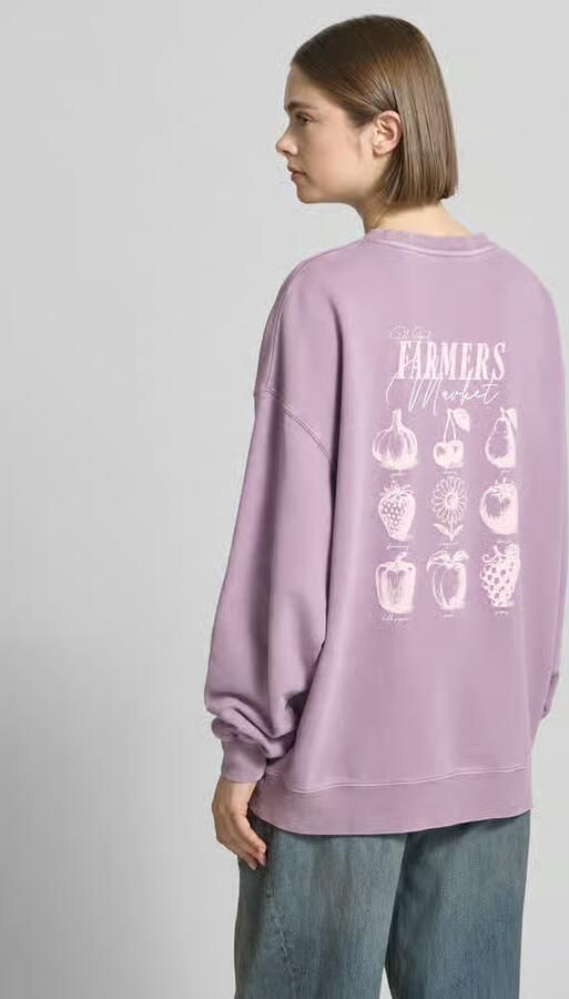 OH APRIL Oversized sweatshirt met logostitching model 'Farmers Market' - Foto 4