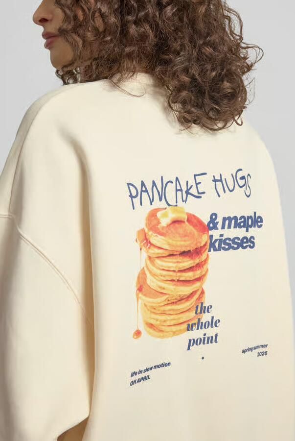 OH APRIL Oversized sweatshirt met Logostitching Model 'Pancake'