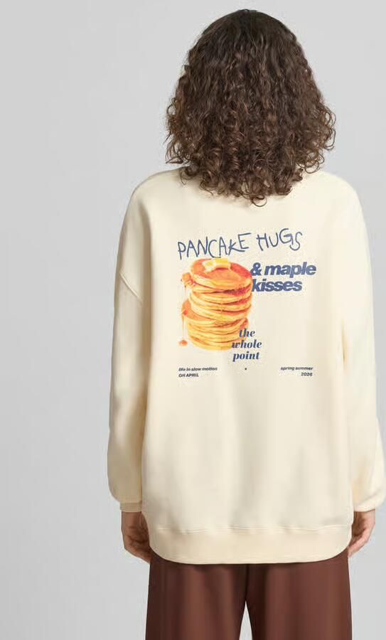 OH APRIL Oversized sweatshirt met Logostitching Model 'Pancake' - Foto 3