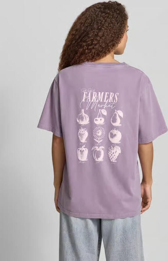 OH APRIL Oversized T-shirt met labelstitching model 'Farmers Market'