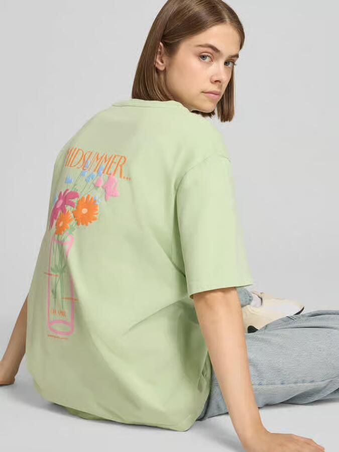 OH APRIL Oversized T-shirt met print op de achterkant model 'Midsummer' - Foto 2