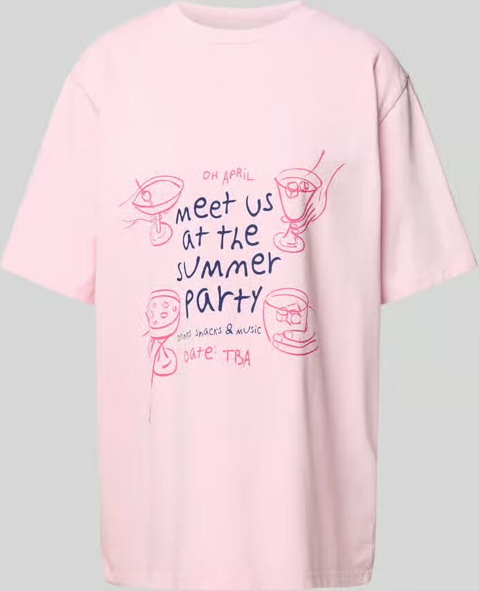 OH APRIL Oversized T-shirt met ronde hals model 'Summer Party' - Foto 2