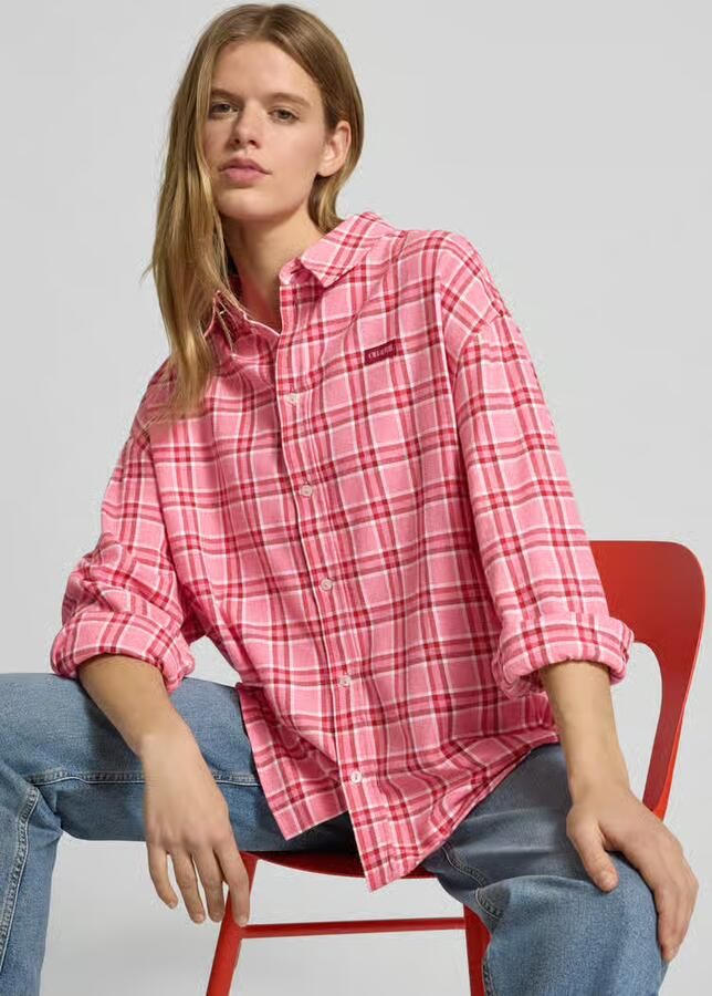 OH APRIL Oversized vrijetijdsoverhemd met labeldetail model 'Vivian'