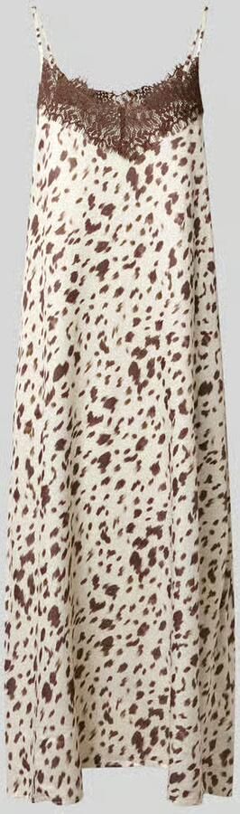 OH APRIL relaxed fit midi-jurk met kant