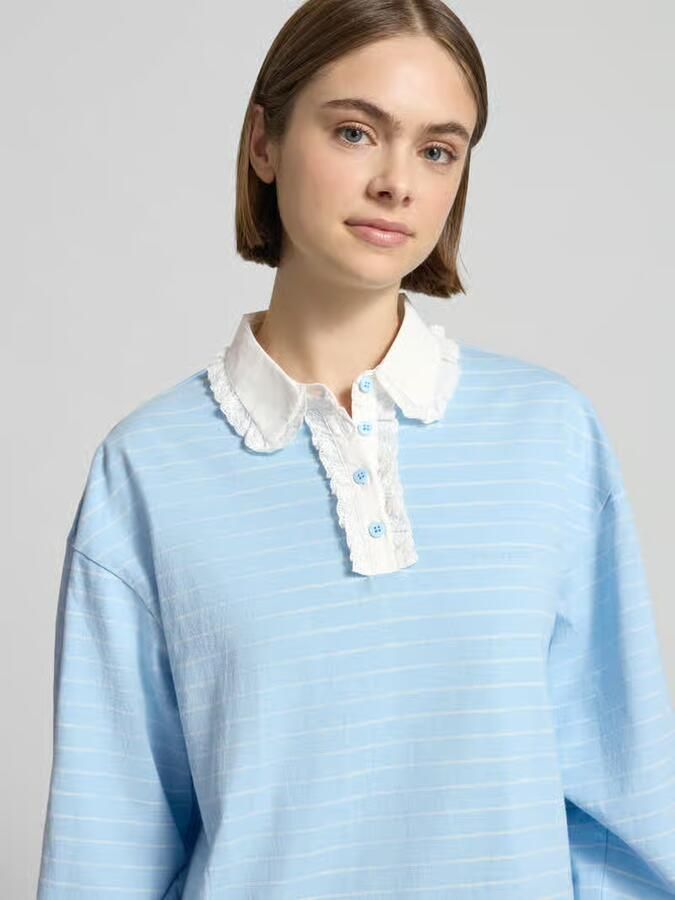 OH APRIL relaxed fit poloshirt met labelstitching model 'Jolina'