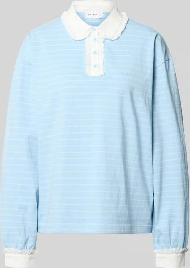 OH APRIL relaxed fit poloshirt met labelstitching model 'Jolina' - Foto 2
