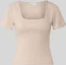 OH APRIL Slim Fit t-shirt met vierkante hals model 'Kalina'