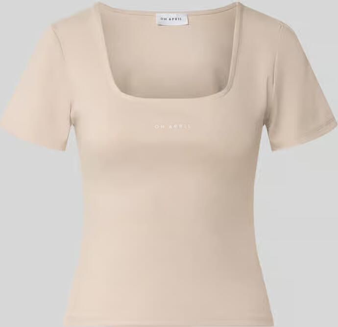 OH APRIL Slim Fit t-shirt met vierkante hals model 'Kalina' - Foto 2