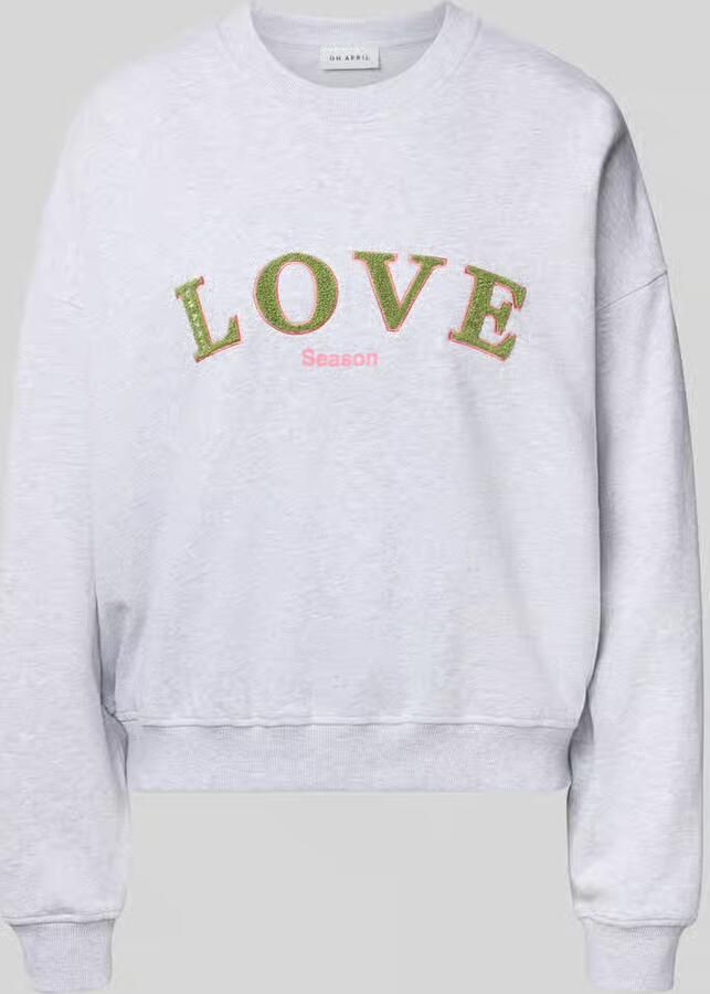 OH APRIL sweatshirt met Statement-stitching en Ronde hals - Foto 2