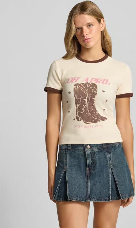OH APRIL T-shirt met motiefprint model 'Boots' - Foto 3