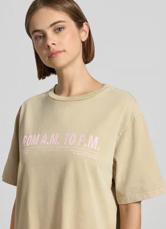 OH APRIL T-shirt met ronde hals model 'AM to PM' - Foto 2
