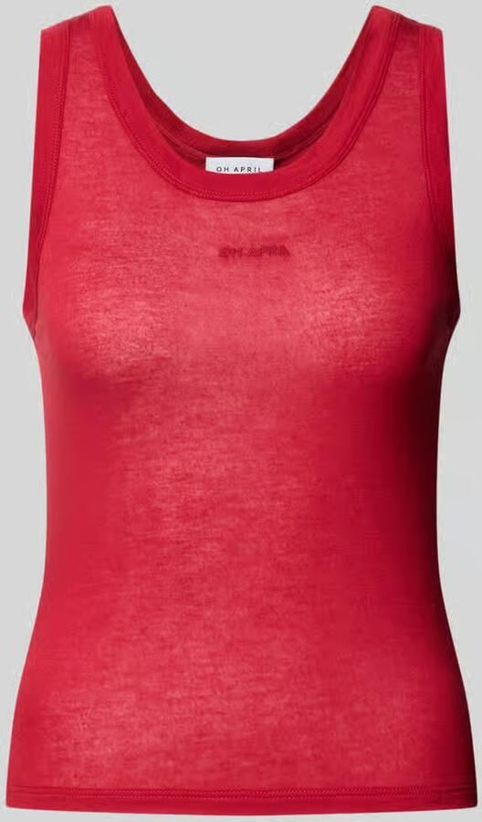 OH APRIL Tanktop met labelstitching model 'Junie'