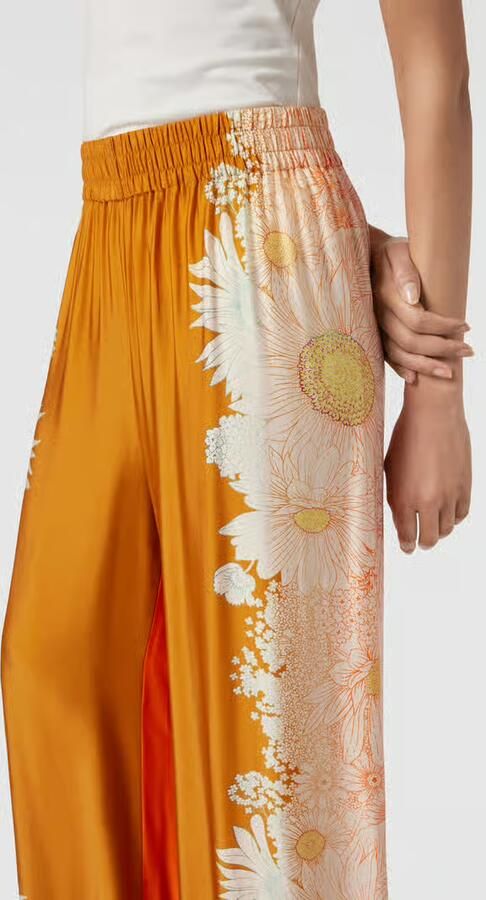 Oilily Wide leg stoffen broek met bloemenprint model 'PUTRYA'