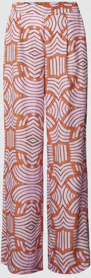 Oilily Wide leg stoffen broek met grafisch motief model 'POLLOCK' - Foto 2