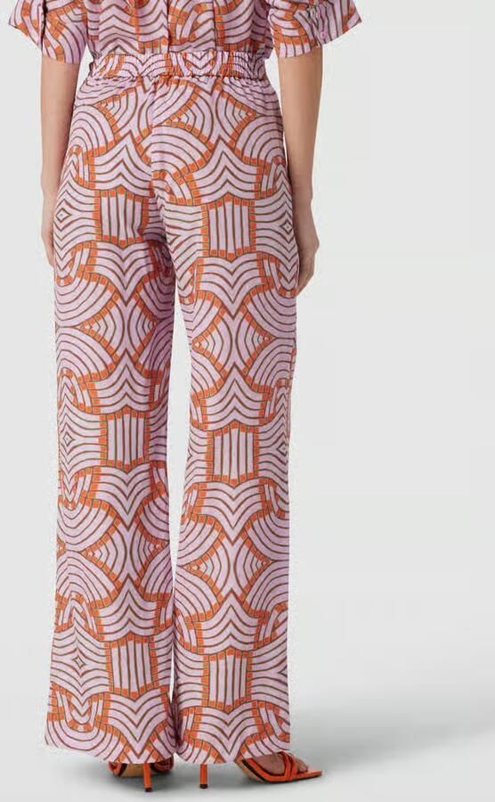 Oilily Wide leg stoffen broek met grafisch motief model 'POLLOCK' - Foto 2