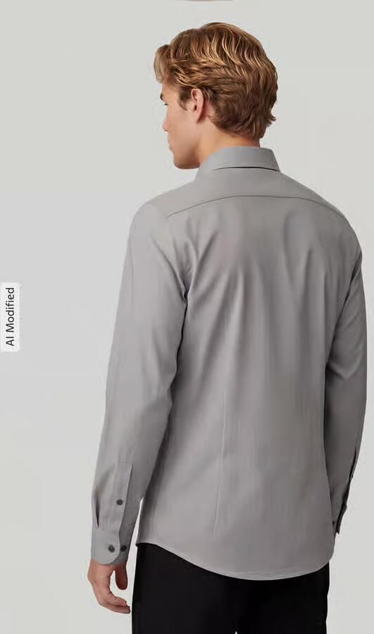 Olymp Overhemd Lange Mouw Overhemd Level 5 24 Seven Taupe - Foto 3