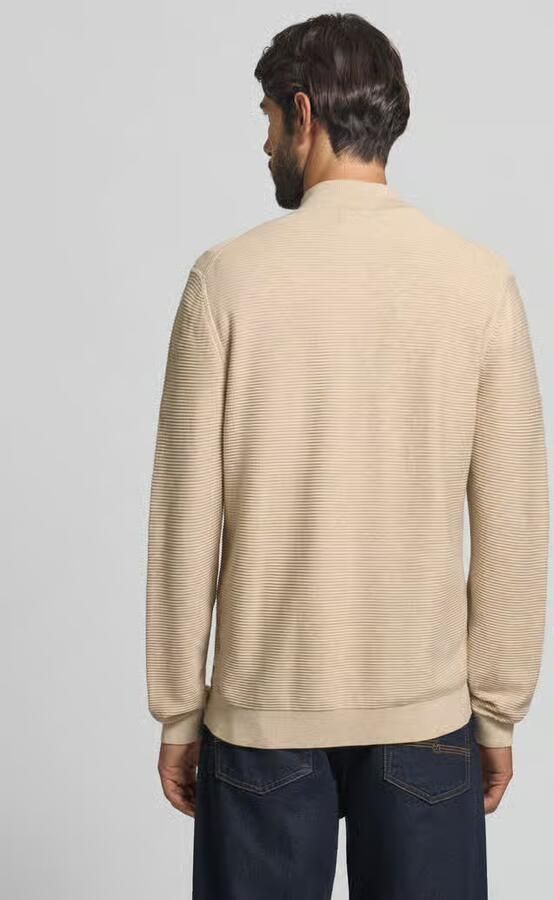 OLYMP Level Five Regular fit cardigan met opstaande kraag