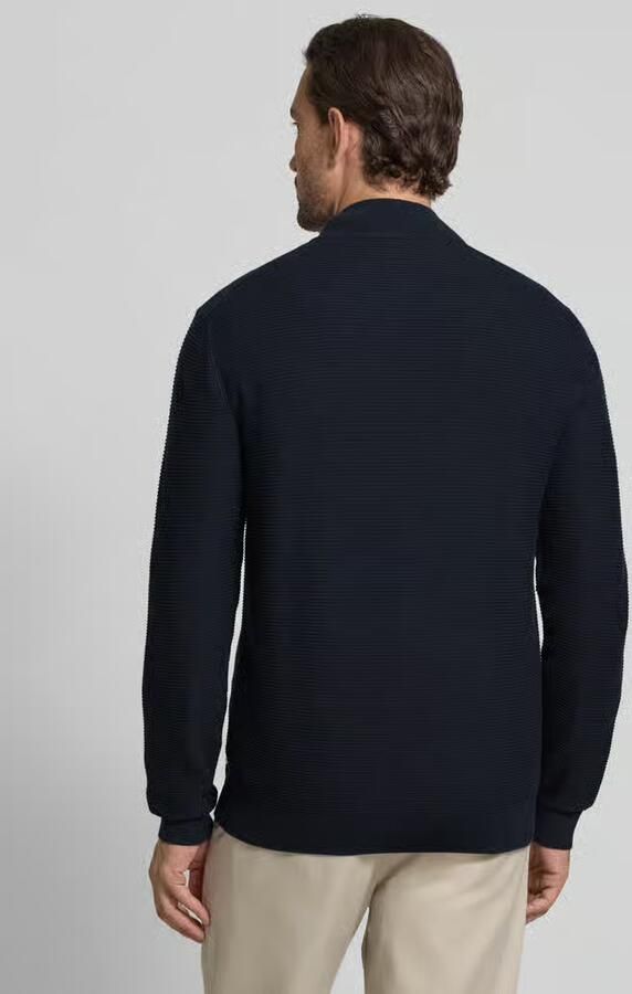 OLYMP Level Five Regular fit cardigan met opstaande kraag - Foto 3