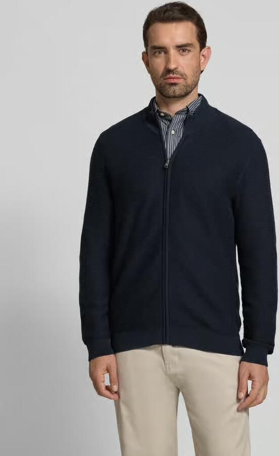 OLYMP Level Five Regular fit cardigan met opstaande kraag - Foto 7