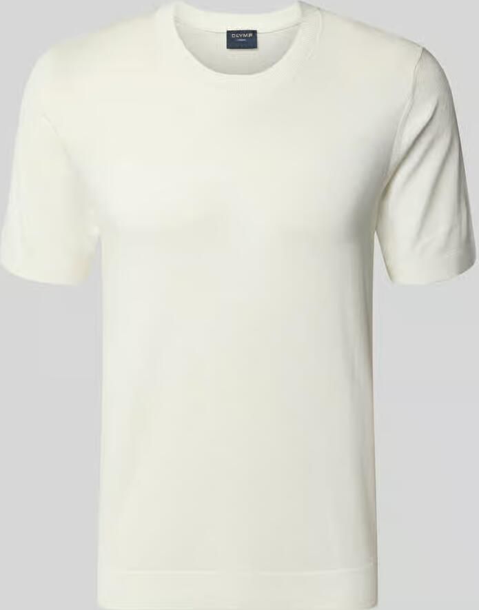 OLYMP Level 5 Gebreid shirt met ronde hals en 1 2-mouwen - Foto 2