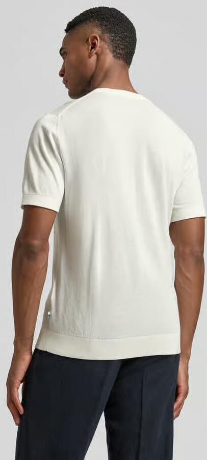 OLYMP Level 5 Gebreid shirt met ronde hals en 1 2-mouwen