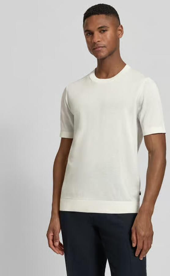 OLYMP Level 5 Gebreid shirt met ronde hals en 1 2-mouwen - Foto 4