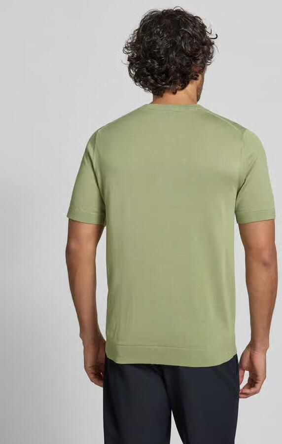 OLYMP Level 5 Gebreid shirt met ronde hals en 1 2-mouwen