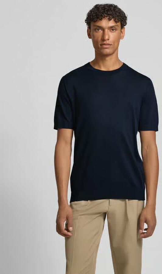 OLYMP Level 5 Gebreid shirt met ronde hals en 1 2-mouwen - Foto 4