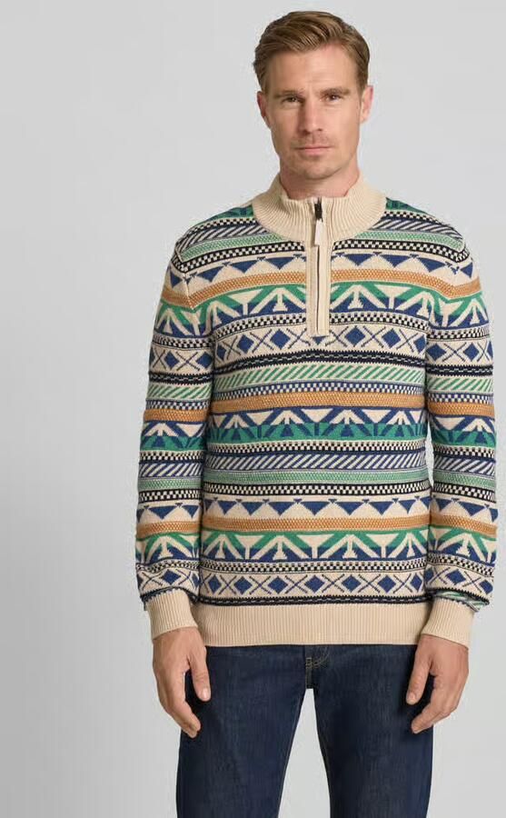 OLYMP Level Five Gebreide pullover met opstaande kraag - Foto 2